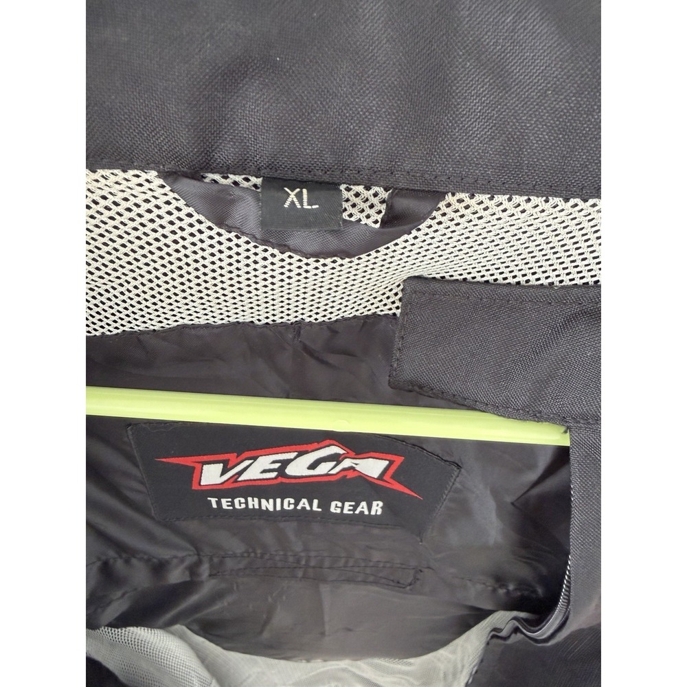 MEN'S VEGA TECH GEAR MESH MOTORCYCLE JACKET W/ PADDING SIZE XL Black - Picture 4 of 11
